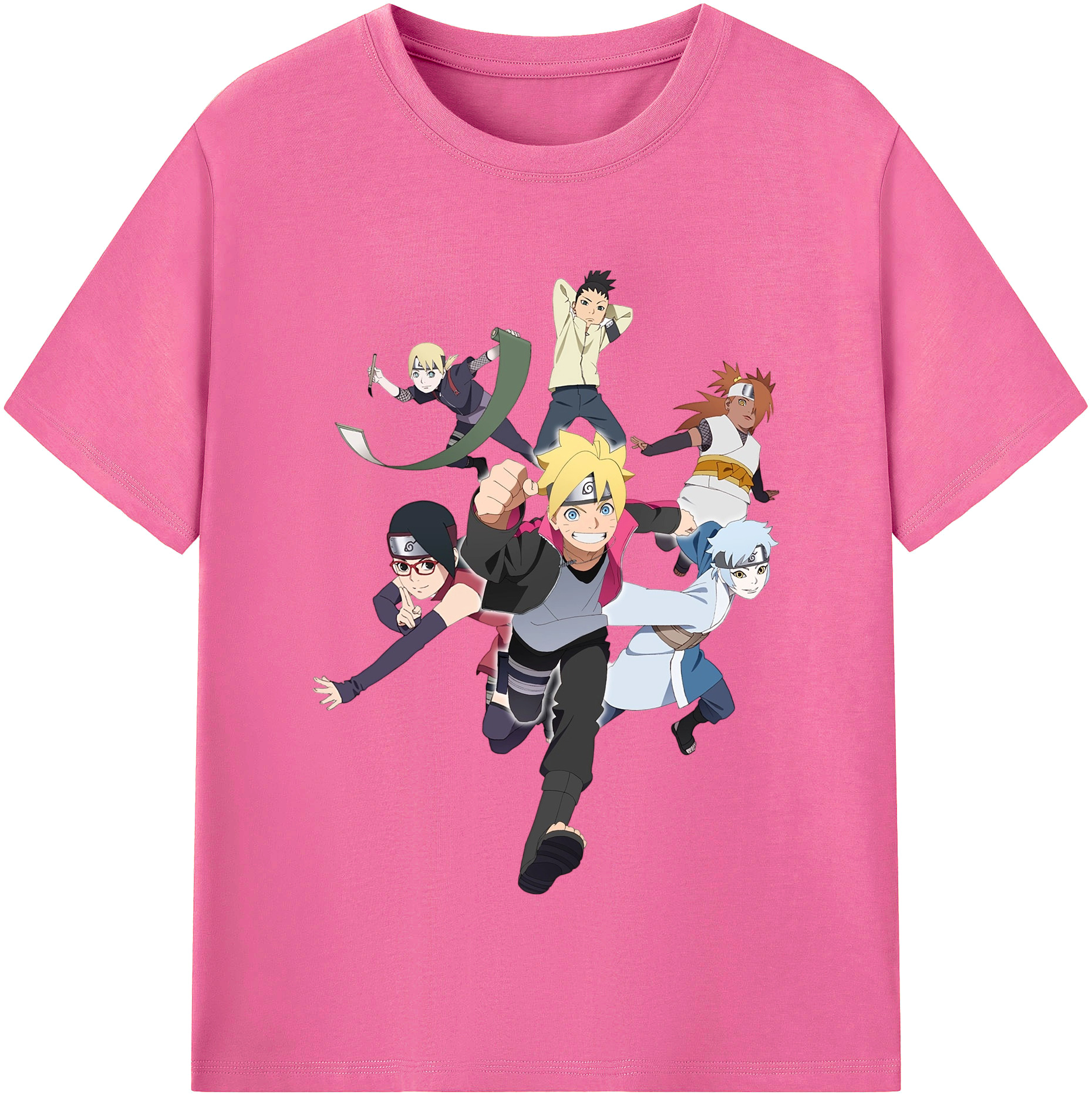 （画像用） NARUTO -ナルト- うずまき ボルト Uzumaki Boruto レディースカジュアルプリントTシャツ（綿100％）